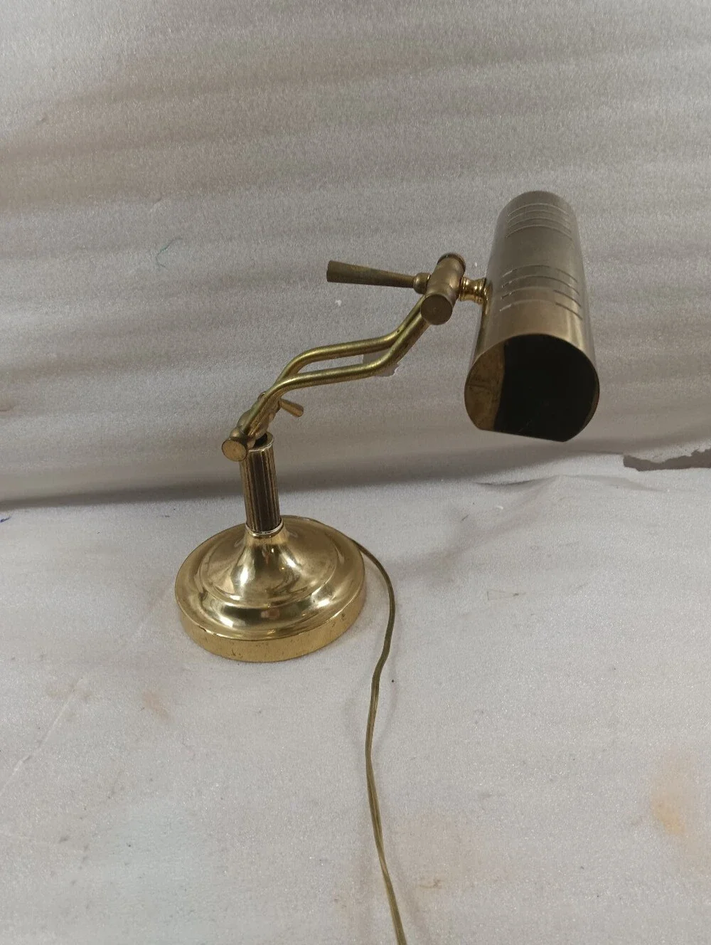 Brass Bankers Piano Desk Adjustable Lamp Vintage